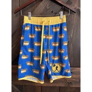 Baseballism Boardshorts Men's XS Swim Trunks Hot Dogs Liner Cut See Pics